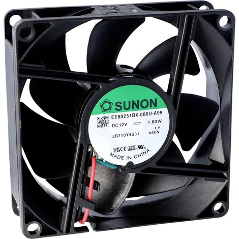 Sunon MF80251V2-1000U-A99 Axiallüfter 12 V/DC 62.84 m³/h (L x B x H) 25 x 80 x 80 mm