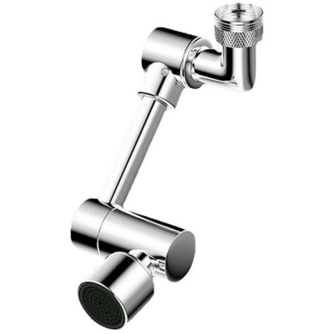 Embout de robinet pivotant à 1080 degrés : embout de robinet multifonction – Filtre de robinet 4 couches – Filetage 20 à 24 mm – 2 modes de sortie d'eau – Adaptateur de robinet pivotant de (1/3)