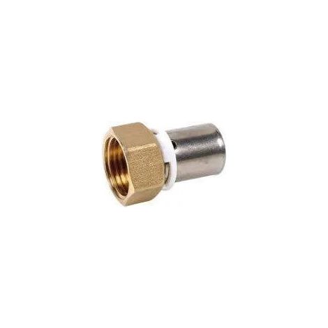 Racor de latón multicapa fijo hembra 20x27/20mm sin plomo