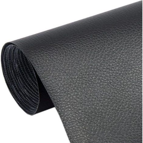 Rouleau adhésif en cuir 50 x 120 cm, réparation de patch en cuir pour canapé, siège de voiture, sac à main, veste en cuir (noir) (1/4)