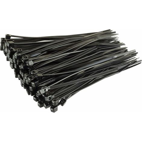 DEESSE SHOP - Lot de 100 serre-câbles, noir, 150 mm x 3,6 mm, serre-câbles en plastique de qualité supérieure (1/4)