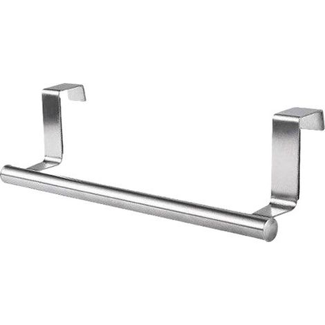 Paquet de 2 porte-serviettes mural en acier inoxydable argenté-porte-serviettes suspendu 236.2 cm, tige de suspension pour servie (1/5)