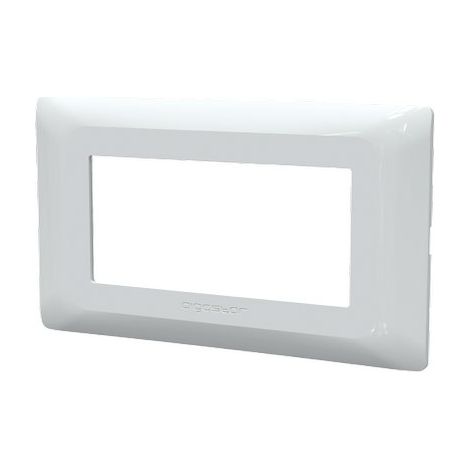 Placca Coprifrutti Abm Bianco Posti 4 140 x 85 mm 8 Pezzi