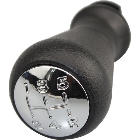 Convient aux voitures Peugeot 206 et 307, pièces de modification de pommeau de levier de vitesse noir, non marqué, pommeau entièrement brillant + convertisseur, un ensemble, pommeau noir entièrement b (1/4)