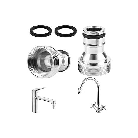 Raccords de Robinet universels pour mitigeur 2 Pièces Adaptateur de Tuyau M24 Adaptateur Robinet Tuyau Arrosage Connecteur Nez de Robinet Laiton pour Tuyau d'arrosage (1/5)