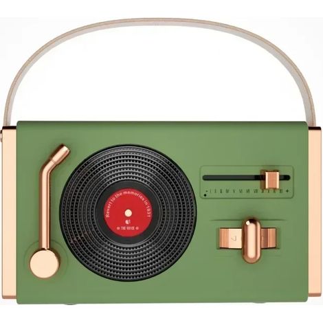 (Vert) Mini-platine vinyle Bluetooth multifonction (1/5)