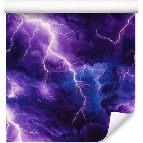 Papel pintado Galaxia en acuarela en violeta, índigo, azul y azul marino 50x1000 cm (1/5)