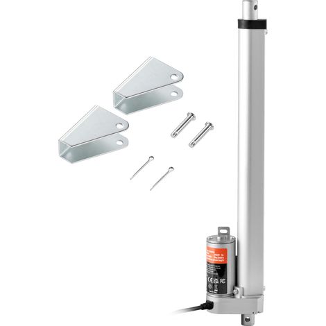 Mophorn 12 V 12 Zoll Linearantrieb, 0,55 Zoll/s Hochgeschwindigkeits-Bewegungsantrieb, 220 lbs/1000 N mit Montagehalterung, IP54-Schutz
