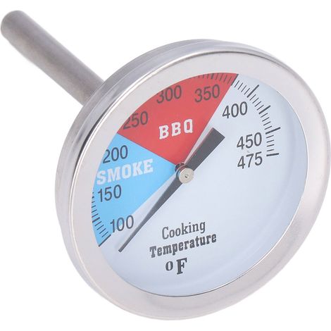Lot de 1 thermomètre BBQ TS-BX43 en inox pour four, gril, cuisson, fumage, plage 100-475℉ (1/5)