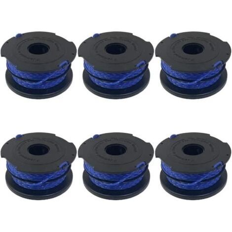 (6 Pièces.)Bobines pour débroussailleuse Black , Decker GL652 GL653 GL65 - Lot de 6 - Noir