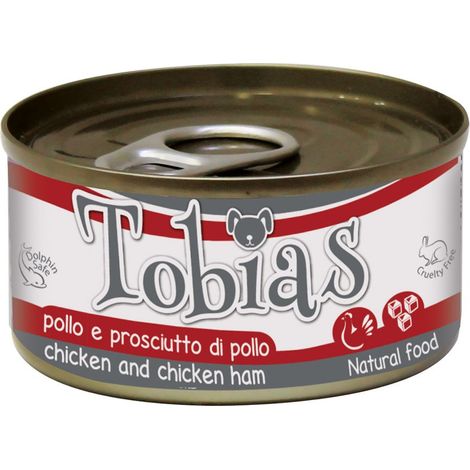Tobias Dog Pollo e Prosciutto di pollo 24 lattine da 85 g cad.: 24 lattine 85 g cad.