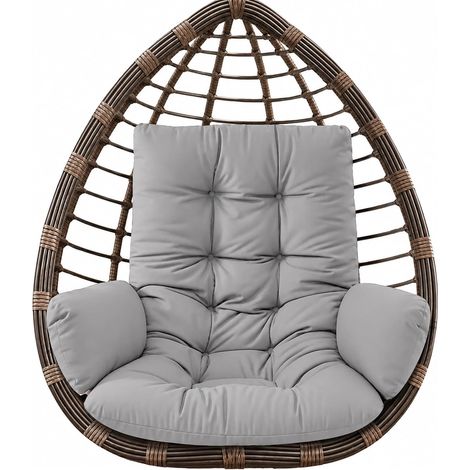 Coussin de fauteuil suspendu - Coussin épais pour balançoire suspendue et panier suspendu - Coussin de jardin lavable pour chaise à bascule - Coussin d'assise intérieur/extérieur pour (1/5)