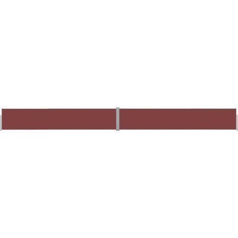 vidaXL Auvent latéral rétractable de patio 140x1200 cm Marron