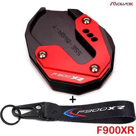 (A-rouge-F900xR) Compatible avec BMW F900R F900XR 2020-2023 Accessoires moto Porte-clés Béquille latérale Extension de béquille arrière Plaque de support F 900 X XR maxpower (1/4)