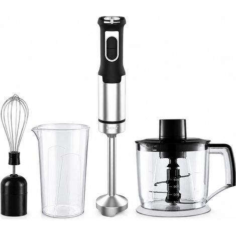 Batidora De Mano 1200 W. Con Varillas, Picadora y Vaso Medidor