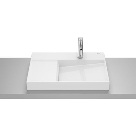 LAVABO SOBRE ENCIMERA HORIZON VIEW 600X420 CON ORIFICIO PARA GRIFERÍA BLANCO