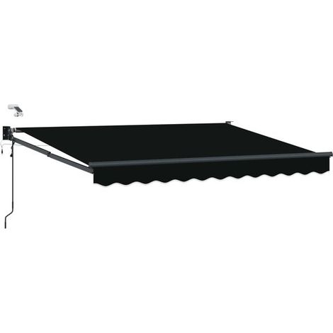 Store banne électrique rétractable, noir, 3 x 2,5 mètres (1/5)