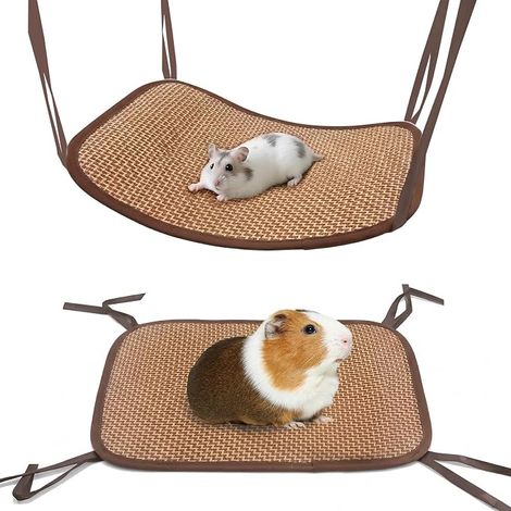 nattes fraîches osier rotin canne hamsters Tapis cage matière naturelle rongeurs Taille compacte 20 x 30 cm (1/5)