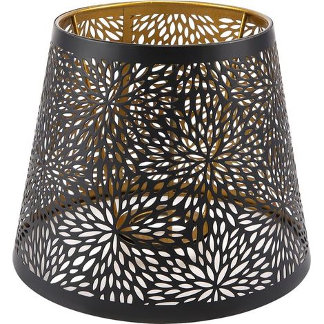 Metal Abat Jour E14 E27 D'Ombre D'Arbre En Fer Vintage Sculpté Pour Lampe De Table DéCoration pour Lampadaire Lampe Suspendue Plafonnier Suspension Luminaire Noir (1/5)