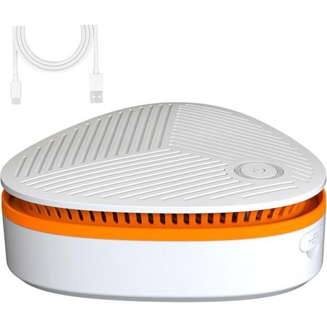 Boîtier portable USB purificateur d'odeurs de fumée pour la maison et la voiture, réfrigérateur, placard à chaussures, orange (1/5)