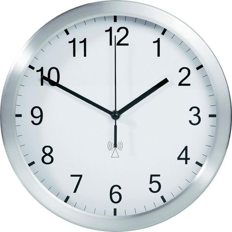 TFA Dostmann 98.1091 Reloj de pared plateado 25 cm