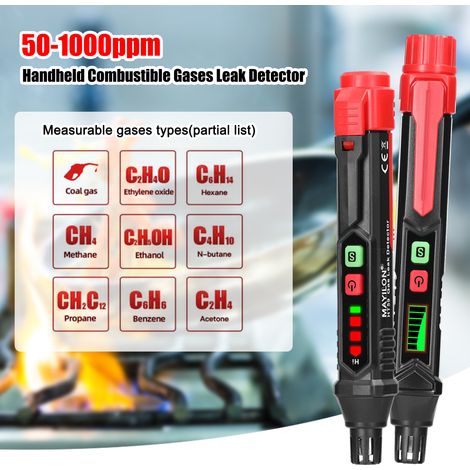 Rilevatore portatile di fughe di gas combustibili, tester di perdite naturali, penna analizzatrice PPM portatile. (1/5)