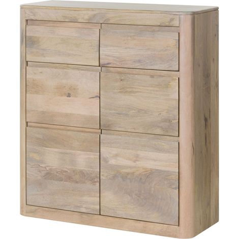 Kommode Mango 100x37x111 weiß lackiert TORONTO 338