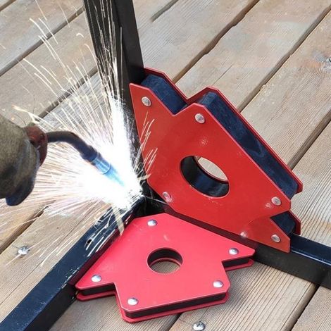 Set mit 4 magnetischen Schweißvorrichtungen, starken Pfeilmagneten, Mehrwinkel-Konstruktionswerkzeugen, 22,7 kg, Größe M (1/5)