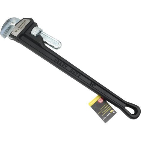 Llave para tubos, industrial, tipo americano, 24" con mordazas reforzadas de titanio, Waryński (1/2)