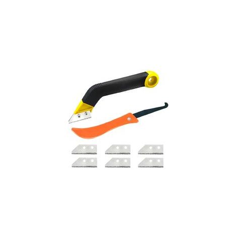 Grattoir joint carrelage 8 Pièces Outil de Décapant à coulis Outils de retrait de la mortier Grattoir pour Carrelage avec Remplacement de Lames pour le Nettoyage de Carreaux de sol Familiaux