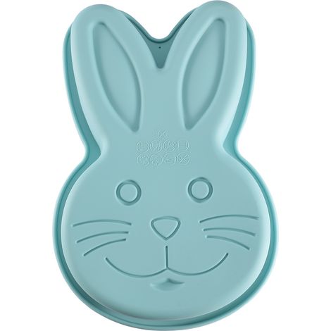 KOWOLL Moule à gâteau en silicone en forme de lapin, moule à gâteau lapin de Pâques, moule à gâteau pour les fêtes et les anniversaires (1/4)