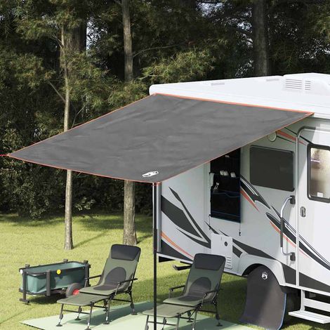 vidaXL Caravan Awning with Roof Grey and Orange 240 x 350 cm Taffeta