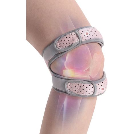 Outdoor-Schutzausrüstung, pinkfarbene Bergsteiger-Schutzausrüstung, Knieschutz, Sportschutz, Zwei-Wege-Kniescheibenbandage