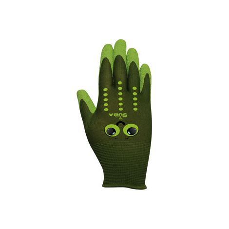 GUANTE INFANTIL JARDINERÍA NYLON/LÁTEX RUGOSO VERDE TALLA 8 AÑOS JUBA