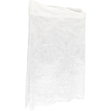 Cortina de cocina de poliéster [Material suave y resistente] – Cortina corta de encaje de 74 x 90 cm (1/3)