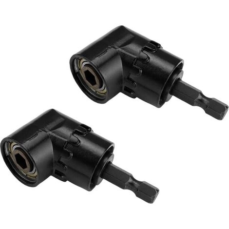 Renvoi D'angle Visseuse 2 Pièces 105 Degrés Multifonction Angle Droit Pilote, Foret à Angle Droit, Porte-Embout Tournevis, pour Perçage Dans Espaces Étroits Renvoi D'angle (1/4)