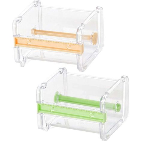 Dévidoir De Ruban Découp Washi Tape Boîte De Rangement Pour Bureaux, Écoles Et Maisons, Paquet De 2 (vert + Orange) (1/5)