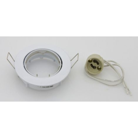 FARETTO INCASSO FISSO P/LED GU10 BIANCO- 5,0 pz