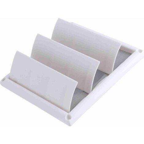 1 PC Bouche d'aération en plastique avec 3 volets grille de ventilation murale ou conduite avec moustiquaire neuve 20x20 cm (1/5)
