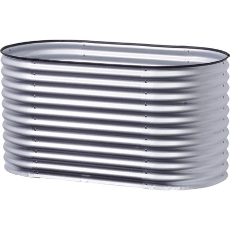 Hochbeet Silo oval, zink-alu B 160 x T 80 x H 82 cm (1/5)