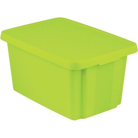 Box Curver® ESSENTIALS mit Deckel, 45 Liter, grün, 57x40x30 cm