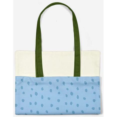 Sac Shopping - Coton - Bleu - 34x40 cm - Anses 30 cm - 1 Pièce (1/4)