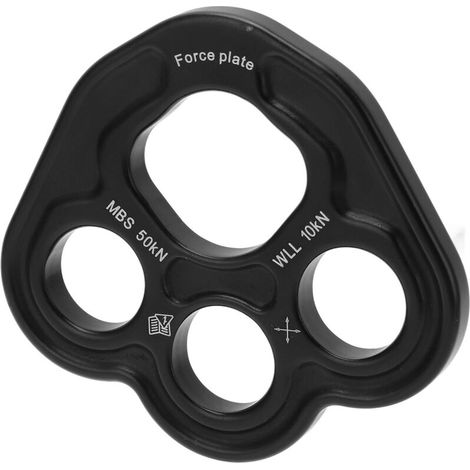 Piastra di ancoraggio in alluminio a 3 fori da 50 kN per attrezzatura da arrampicata ed escursionismo, resistenza ottimale. (1/4)