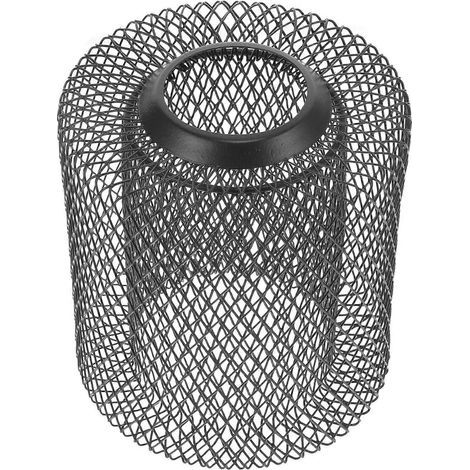 Lampenschirm aus Eisengewebe, zweilagige geometrische Deckenleuchte – 12,00 x 10,00 x 10,00 cm – Schwarz (1/3)