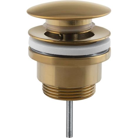 Sapho Accessori - Piletta per lavabo, Click-Clack, oro CV1002GB