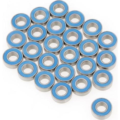 Lot de 25 roulements à billes MR115-2RS en métal bleu scellés par caoutchouc 5114 mm