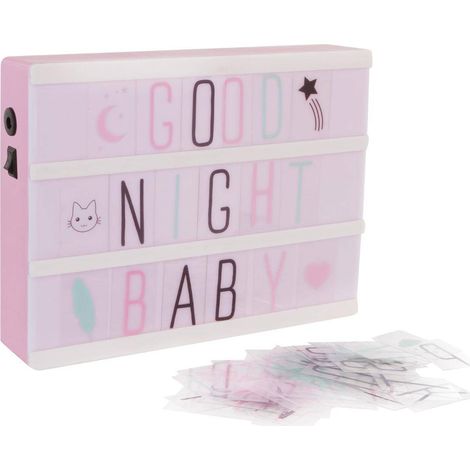 Lampada light box per bambini H15cm - Rosa - Atmosphera créateur d'intérieur (1/5)