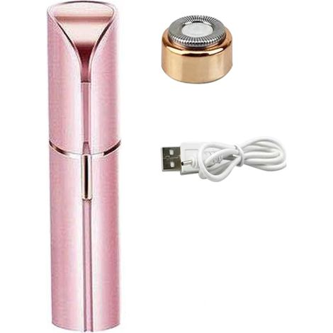 Wiederaufladbarer Gesichtsepilierer für Frauen, 1 Ersatzkopf inklusive, elektrischer Gesichtsrasierer, schmerzfrei, für Wangen, Kinn und Arme.