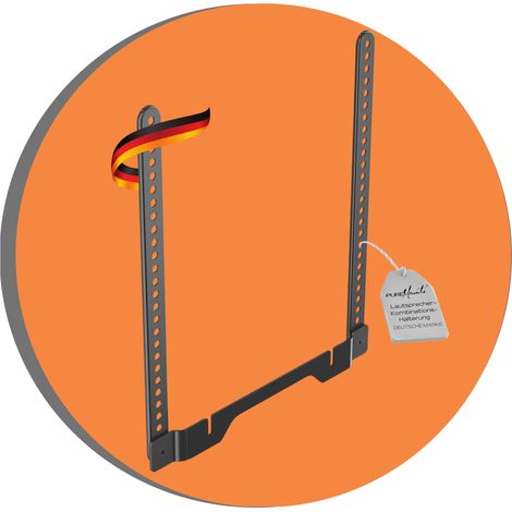 Support combiné d'enceintes pour Supports Ray et TV, Charge jusqu'à 2 kg, Acier et Silicone, Noir (1/5)