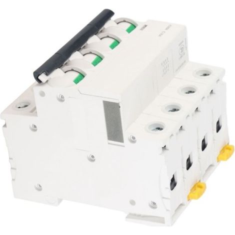 Disjoncteur Miniature - 4 Pôles - Matériau PA66 Ignifuge - Protection Contre Court-Circuit et Surcharge - Pour Installation Électrique Domestique et Industrielle - 1 Pièce (1/5)
